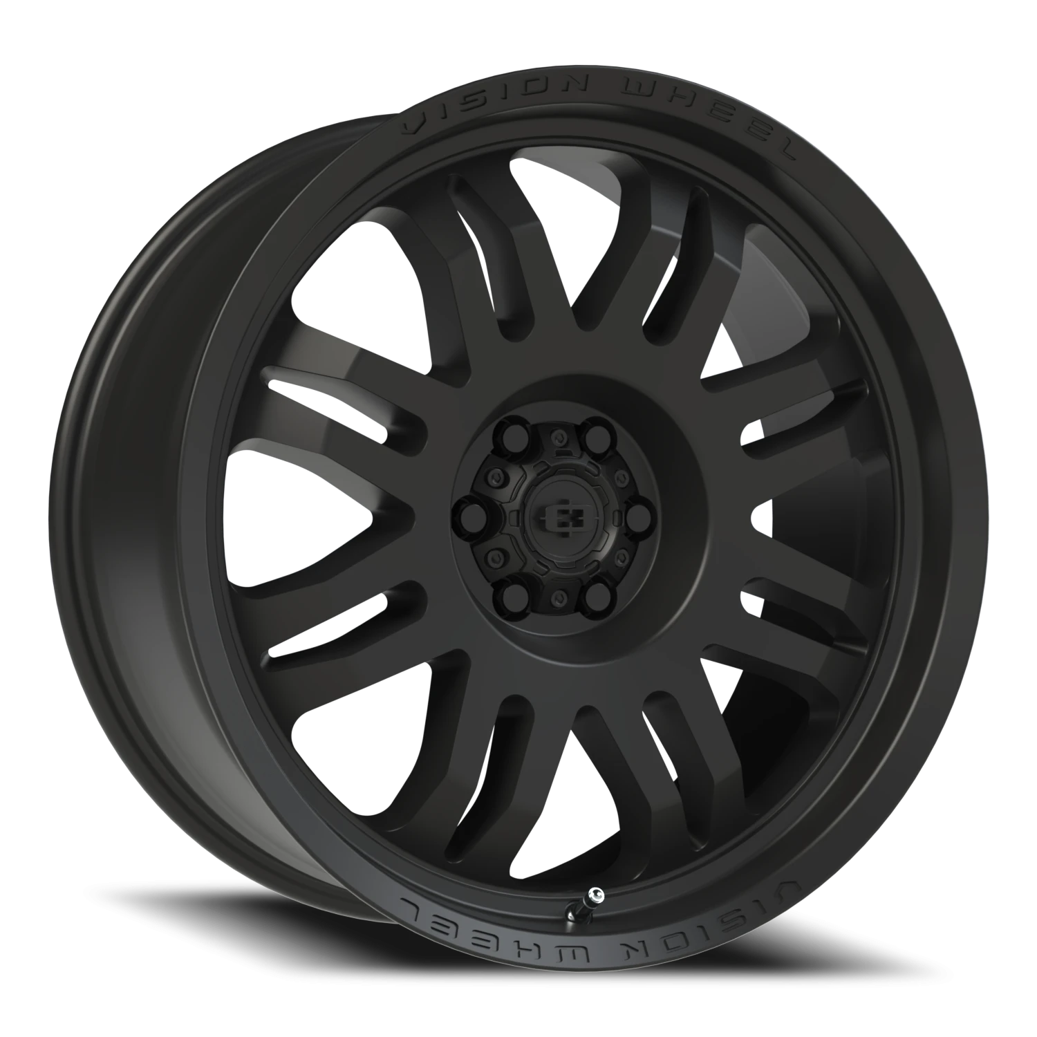 17x9 Vision 409 Inferno Satin Black Wheel 6x5.5 Bolt Pattern 12mm Offset