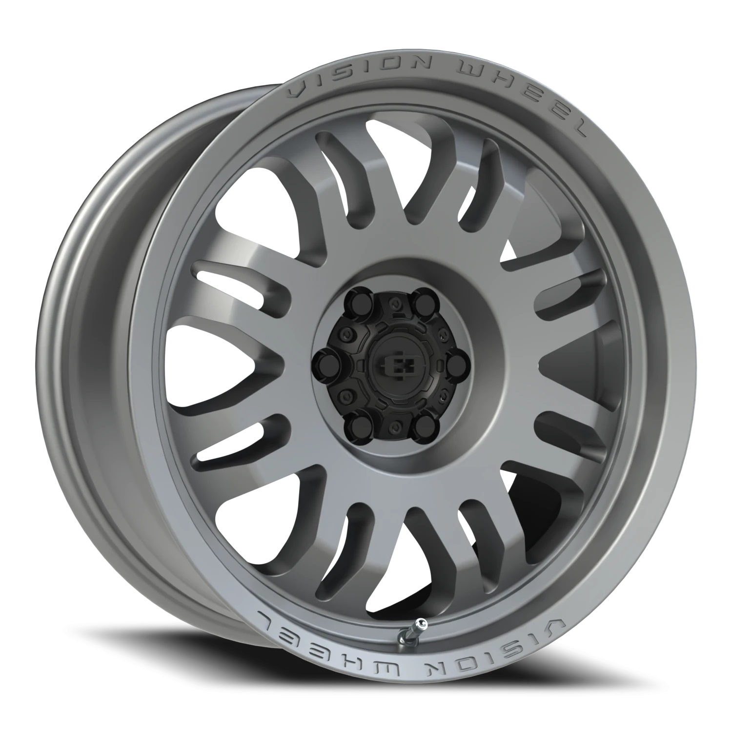 17x8.5 Vision 409 Inferno Satin Grey Wheel 6x5.5 Bolt Pattern 0mm Offset