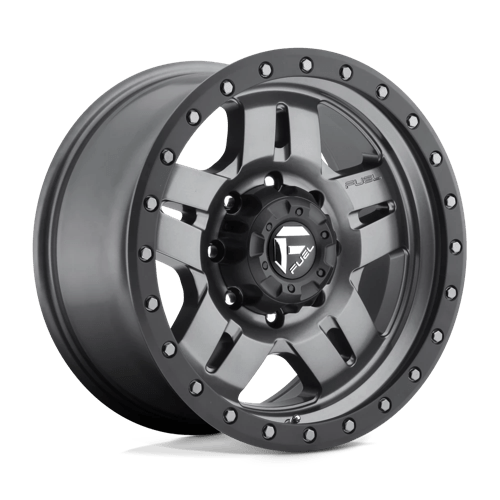 17x8 5 fuel off road d558 anza matte gunmetal black bead ring wheel 6x5.5 bolt pattern 6mm offset