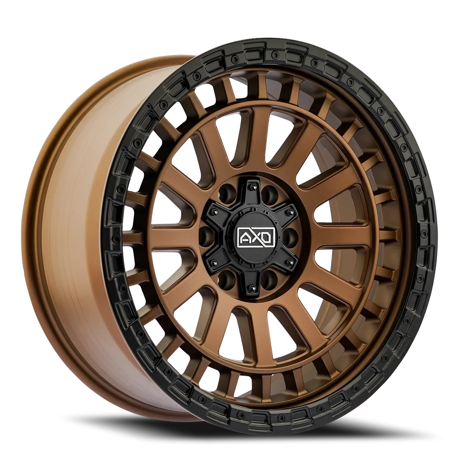 20x9 AXD Off-Road AS2 Satin Bronze W/Blk Lip Wheel 6x5.5 Bolt Pattern 0mm Offset
