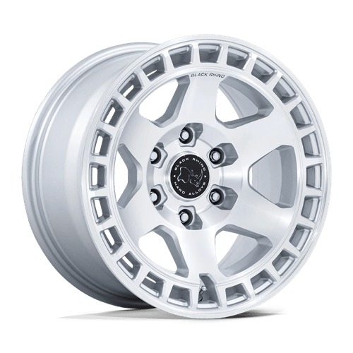 17x9 black rhino hard alloys br022 bahari gloss silver w machined face wheel 6x5.5 bolt pattern 40mm offset
