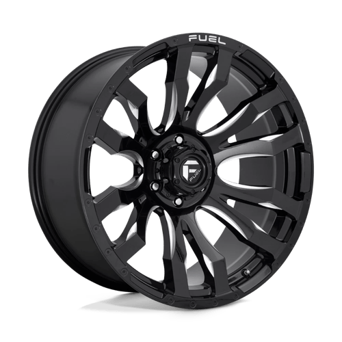 16x8 fuel off road d673 blitz gloss black milled wheel 6x5.5 bolt pattern 1mm offset