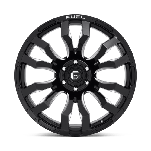18x9 fuel off road d673 blitz gloss black milled wheel 6x5.5 bolt pattern 12mm offset