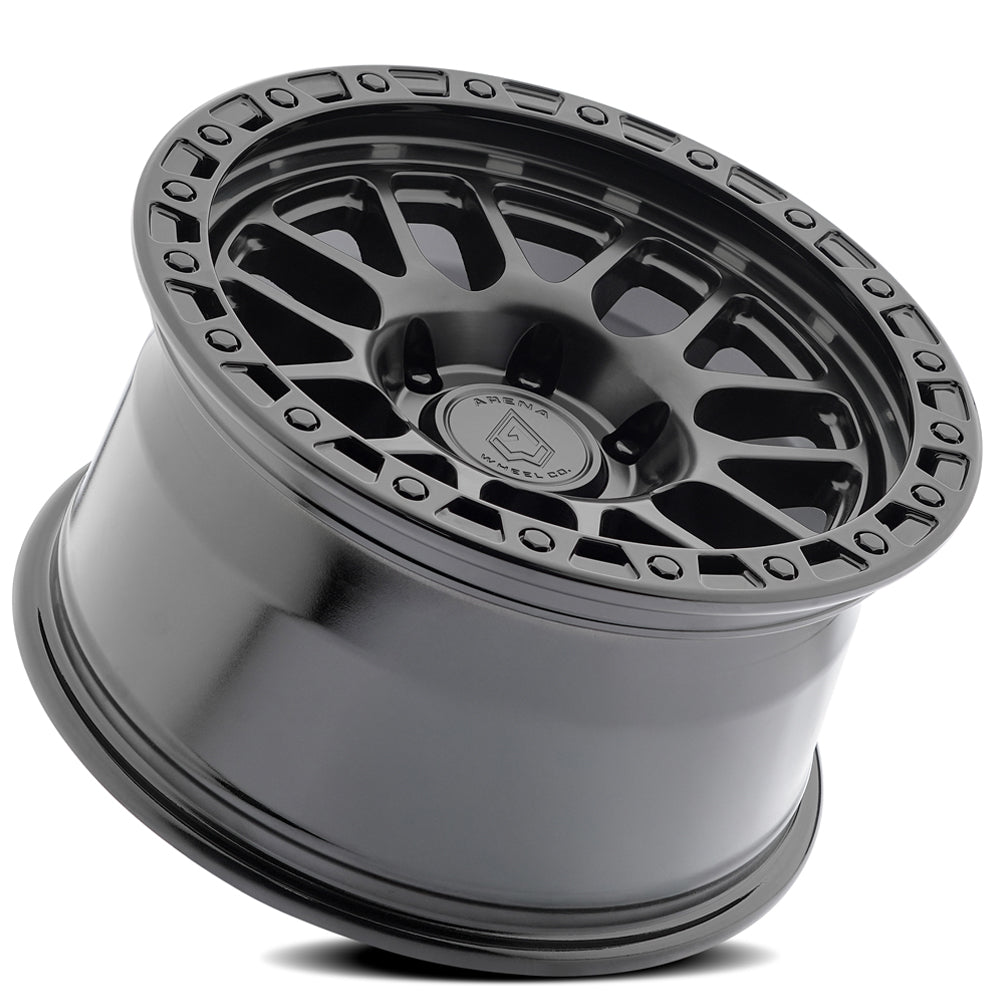17x9 Arena A119 Boost Satin Black Black Lip Wheel 6x5.5 Bolt Pattern 0mm Offset