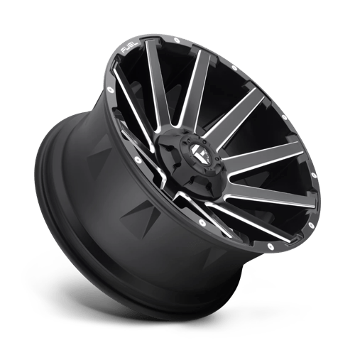 20x10 fuel off road d616 contra matte black milled wheel 6x5.5 bolt pattern 19mm offset