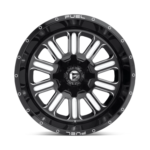 20x10 fuel off road d620 hardline gloss black milled wheel 6x5.5 bolt pattern 19mm offset