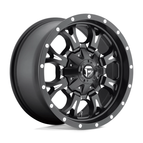 18x9 fuel off road d517 krank matte black milled wheel 6x5.5 bolt pattern 1mm offset