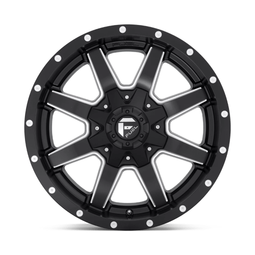 20x9 fuel off road d538 maverick matte black milled wheel 6x5.5 bolt pattern 1mm offset