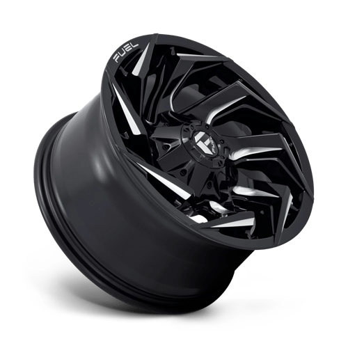 20x10 fuel off road d753 reaction gloss black milled wheel 6x5.5 bolt pattern 18mm offset