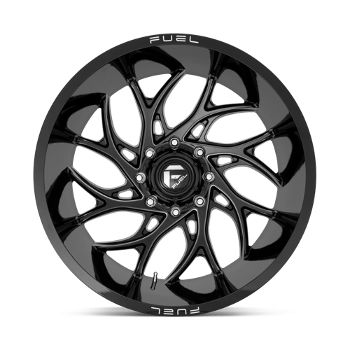 24x12 fuel off road d741 runner gloss black milled wheel 6x5.5 bolt pattern 44mm offset
