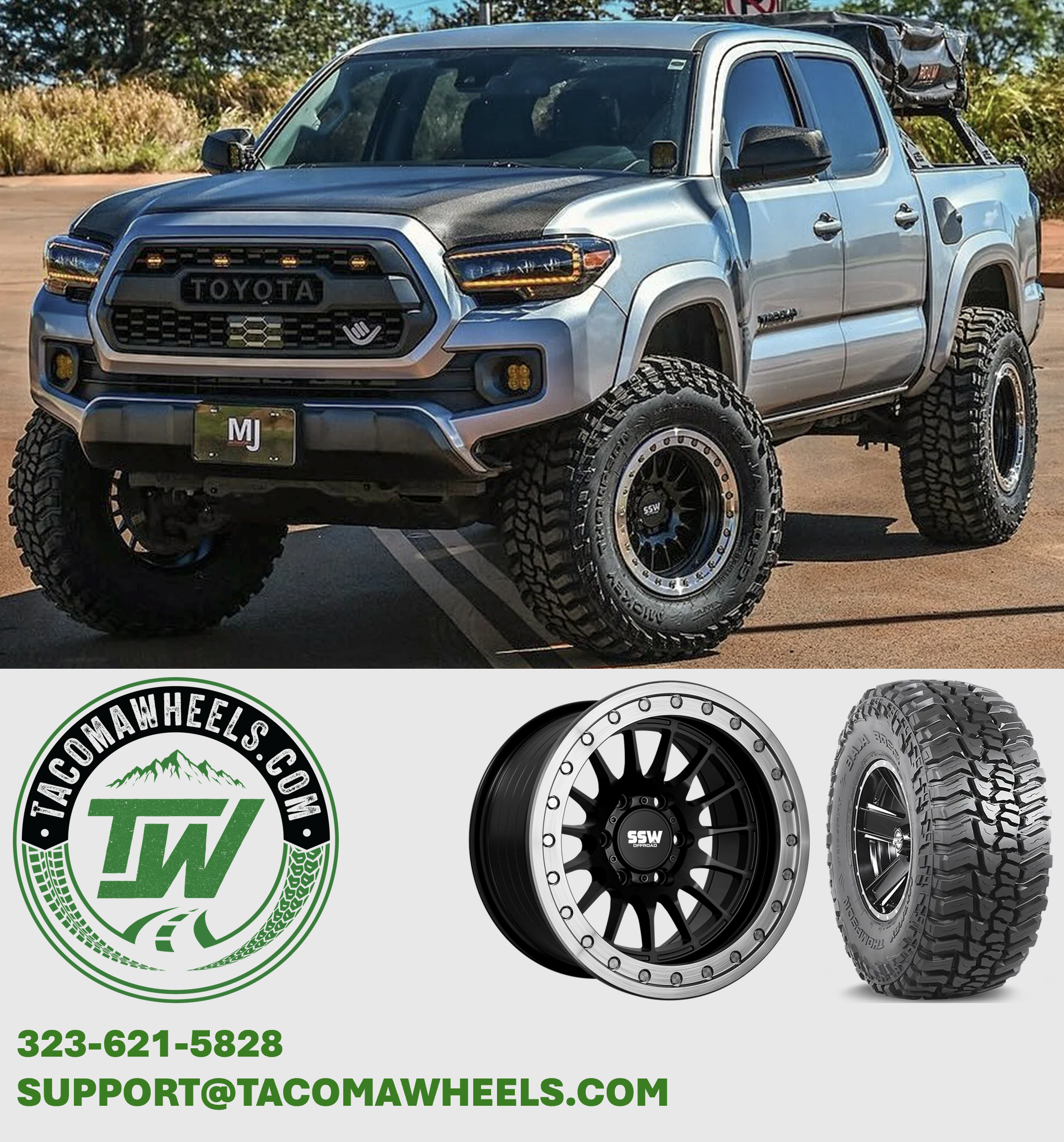 Toyota Tacoma SSW Dakar Beadlock Matte Black