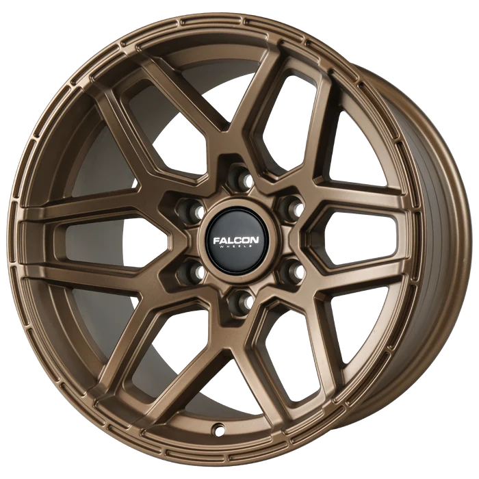 17x9 Falcon Wheels T9 Atlas Full Matte Bronze Wheel 6x5.5 Bolt Pattern -38mm Offset