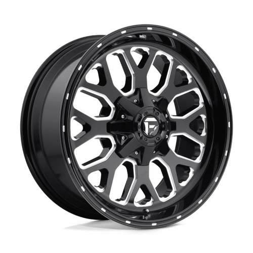 20x9 fuel off road d588 titan gloss black milled wheel 6x5.5 bolt pattern 1mm offset