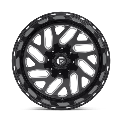 22x12 fuel off road d581 triton gloss black milled wheel 5x4.5 bolt pattern 43mm offset