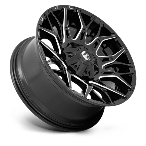 22x10 fuel off road d769 twitch glossy black milled wheel 6x5.5 bolt pattern 18mm offset