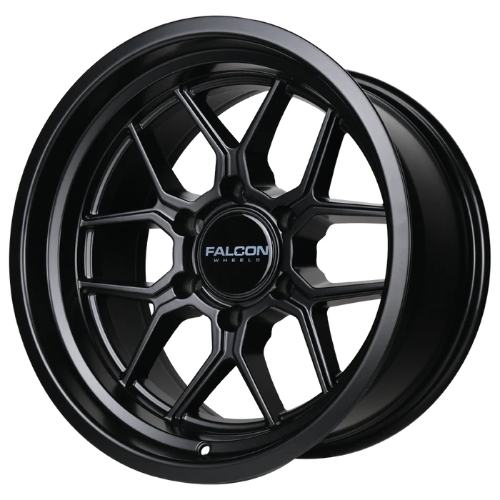 17x9 Falcon Wheels TX1 Apollo Matte Black Wheel 6x5.5 Bolt Pattern -38mm Offset