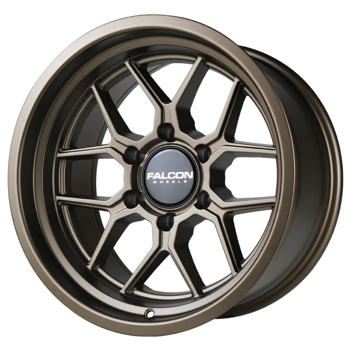 17x9 Falcon Wheels TX1 Apollo Full Matte Bronze Wheel 6x5.5 Bolt Pattern -25mm Offset