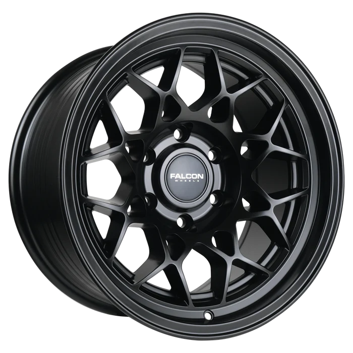 17x9 Falcon Wheels TX3 Evo Matte Black Wheel 6x5.5 Bolt Pattern -12mm Offset