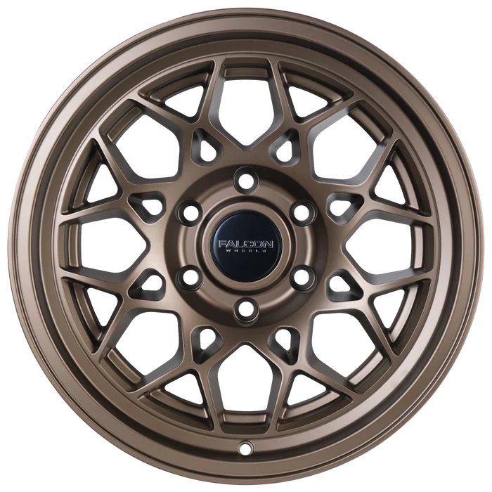 17x9 Falcon Wheels TX3 Evo Full Matte Bronze Wheel 6x5.5 Bolt Pattern -12mm Offset
