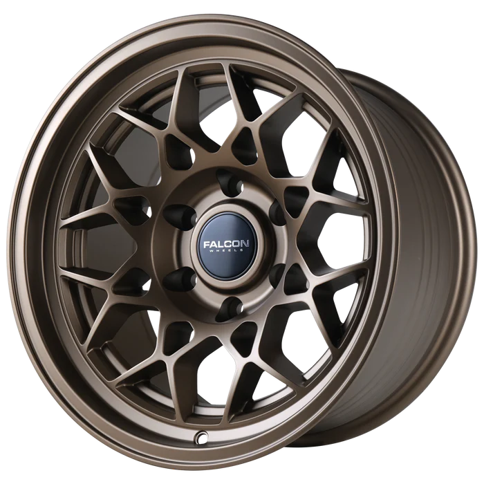 17x9 Falcon Wheels TX3 Evo Full Matte Bronze Wheel 6x5.5 Bolt Pattern -12mm Offset