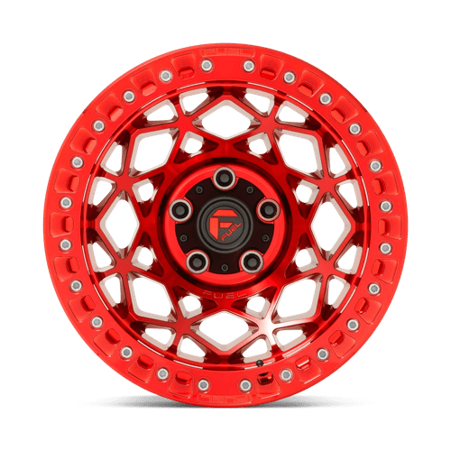 17x9 fuel off road d121 unit candy red beadlock wheel 6x5.5 bolt pattern 15mm offset