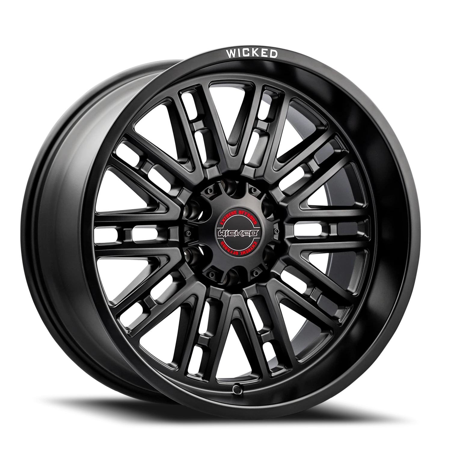 20x10 Wicked Off-Road W937 Satin Black Wheel 6x5.5 Bolt Pattern -19mm Offset