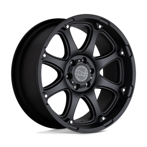 17x9 black rhino hard alloys gla glamis matte black wheel 6x5.5 bolt pattern 12mm offset