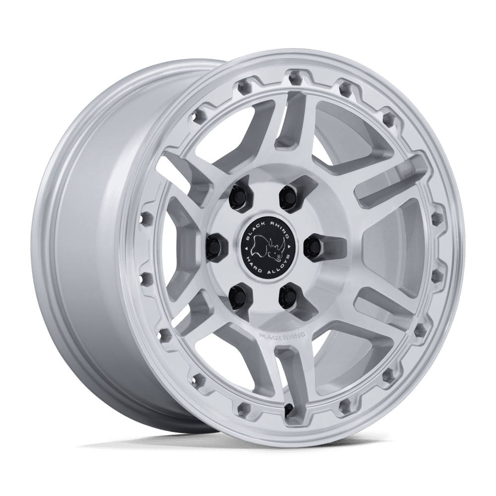 20x9 black rhino hard alloys br039 vanguard gloss silver w machined face wheel 6x5.5 bolt pattern 15mm offset