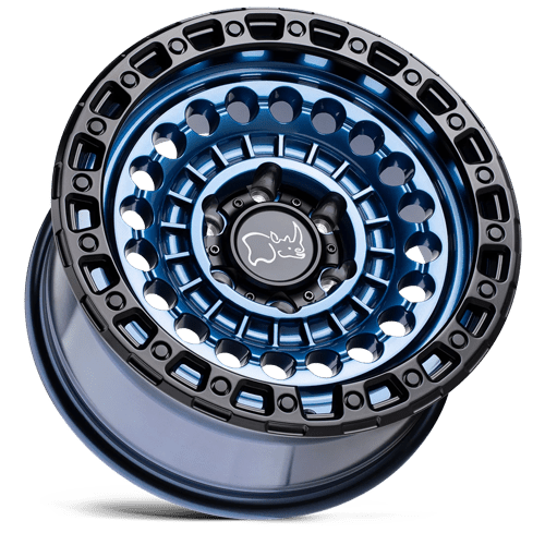 20x9 5 black rhino hard alloys stn sentinel cobalt blue w black ring wheel 6x5.5 bolt pattern 12mm offset