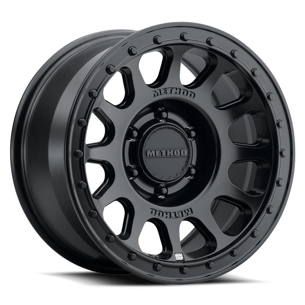 17x8 5 method race wheels mr709 bead grip hd black wheel 6x5.5 bolt pattern 0mm offset