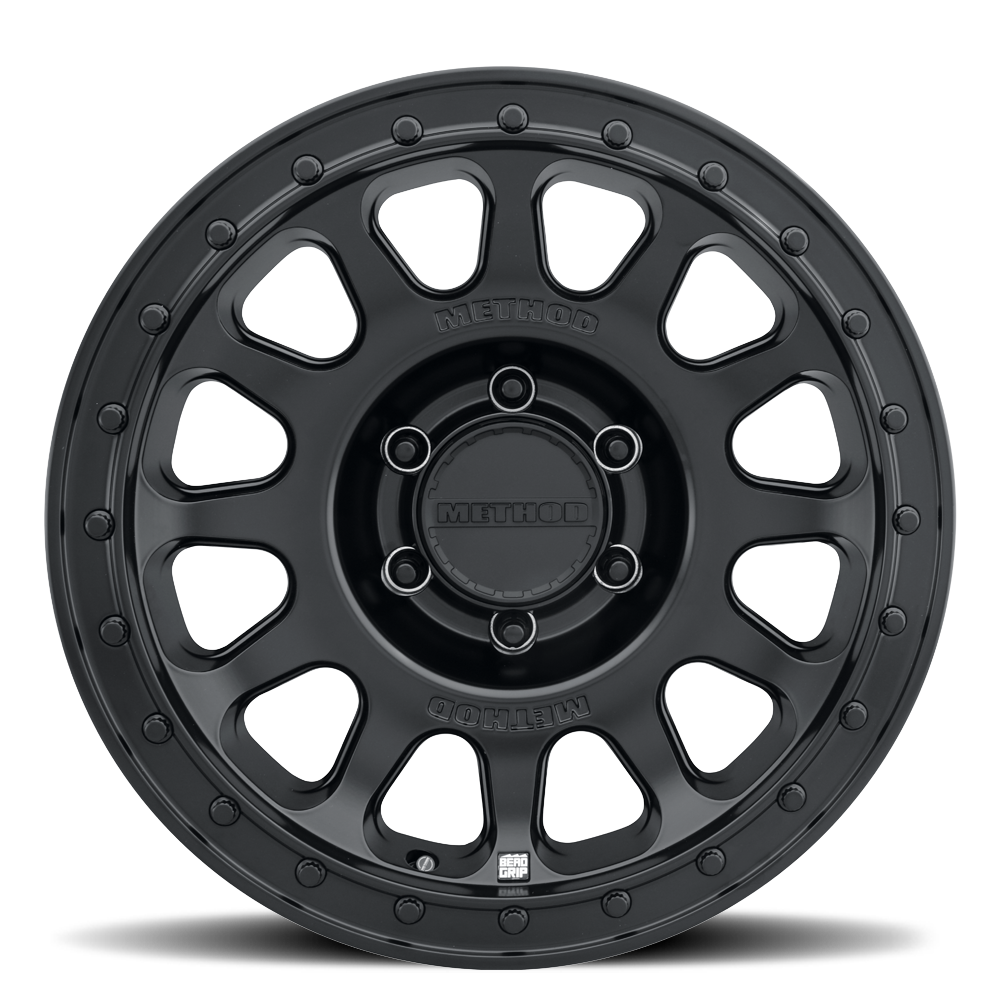17x8 5 method race wheels mr709 bead grip hd black wheel 6x5.5 bolt pattern 0mm offset