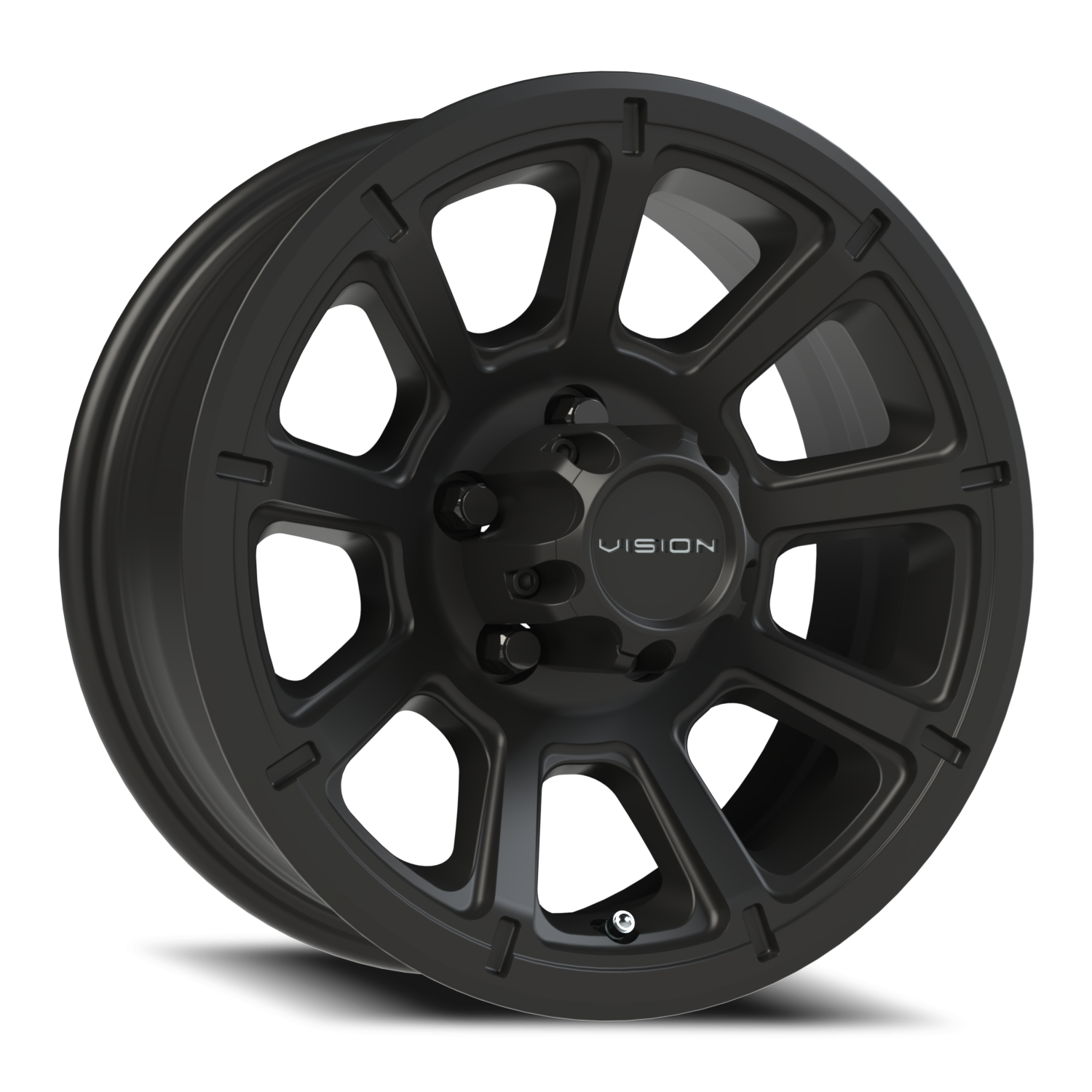 15x6 Vision 353 Turbine Matte Black Wheel 5x4.5 Bolt Pattern 0mm Offset