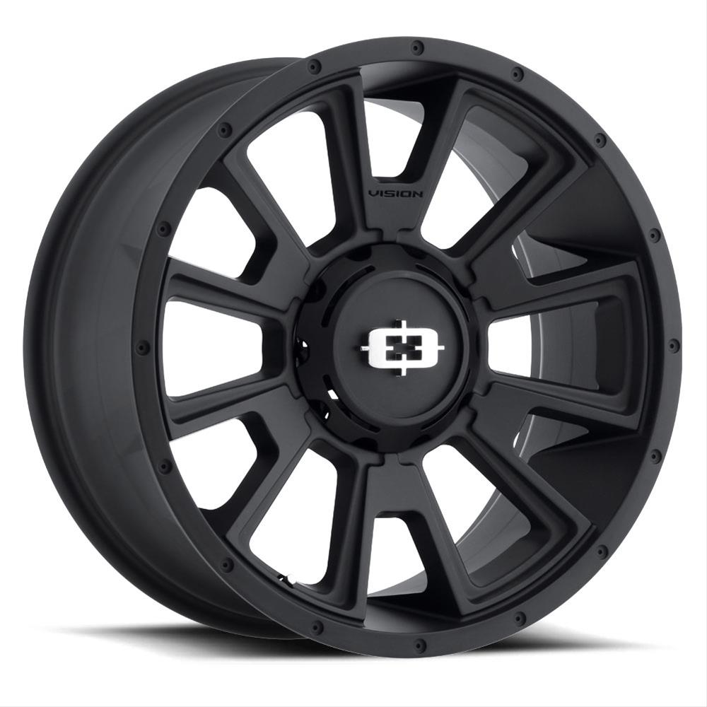 20x9 Vision 391 Rebel Satin Black Wheel 6x5.5 Bolt Pattern 12mm Offset