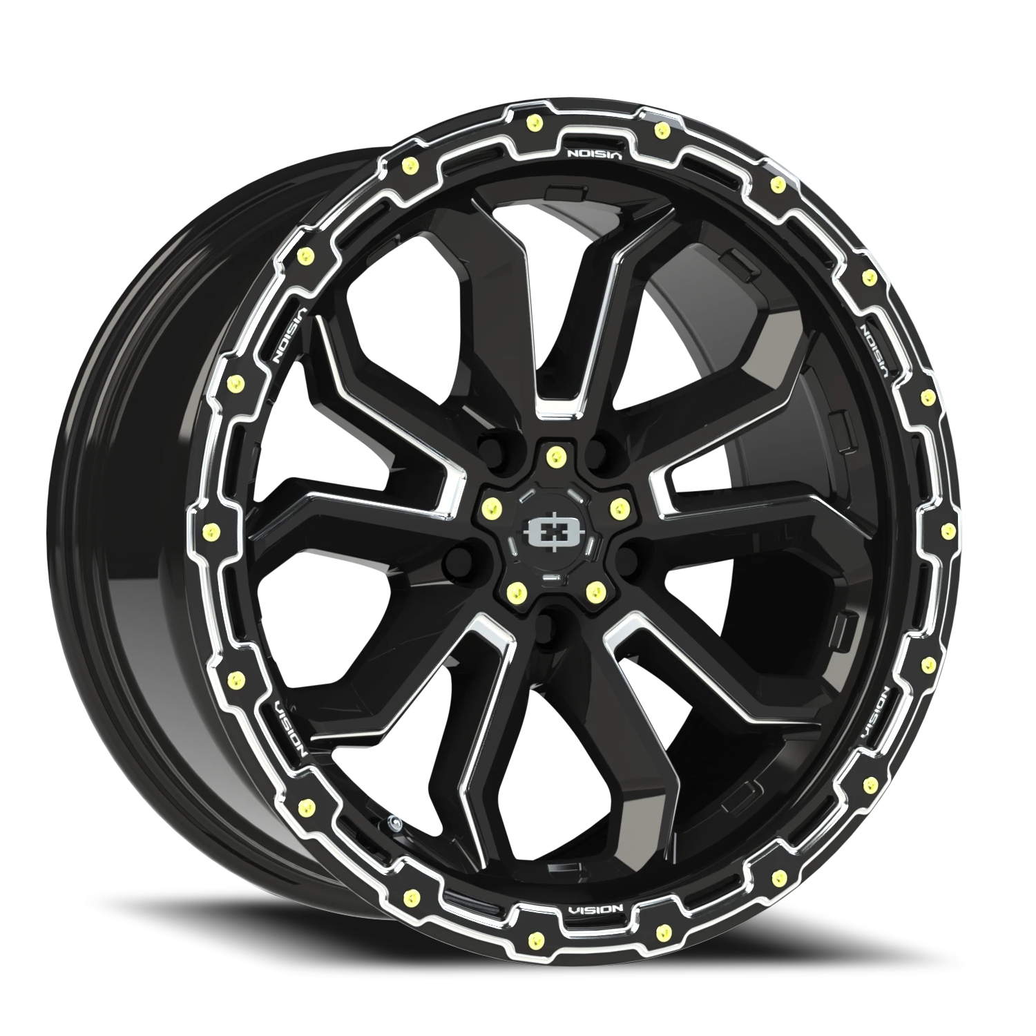 18x9 Vision 405 Korupt Gloss Black Milled Spoke Wheel 5x4.5 Bolt Pattern 12mm Offset