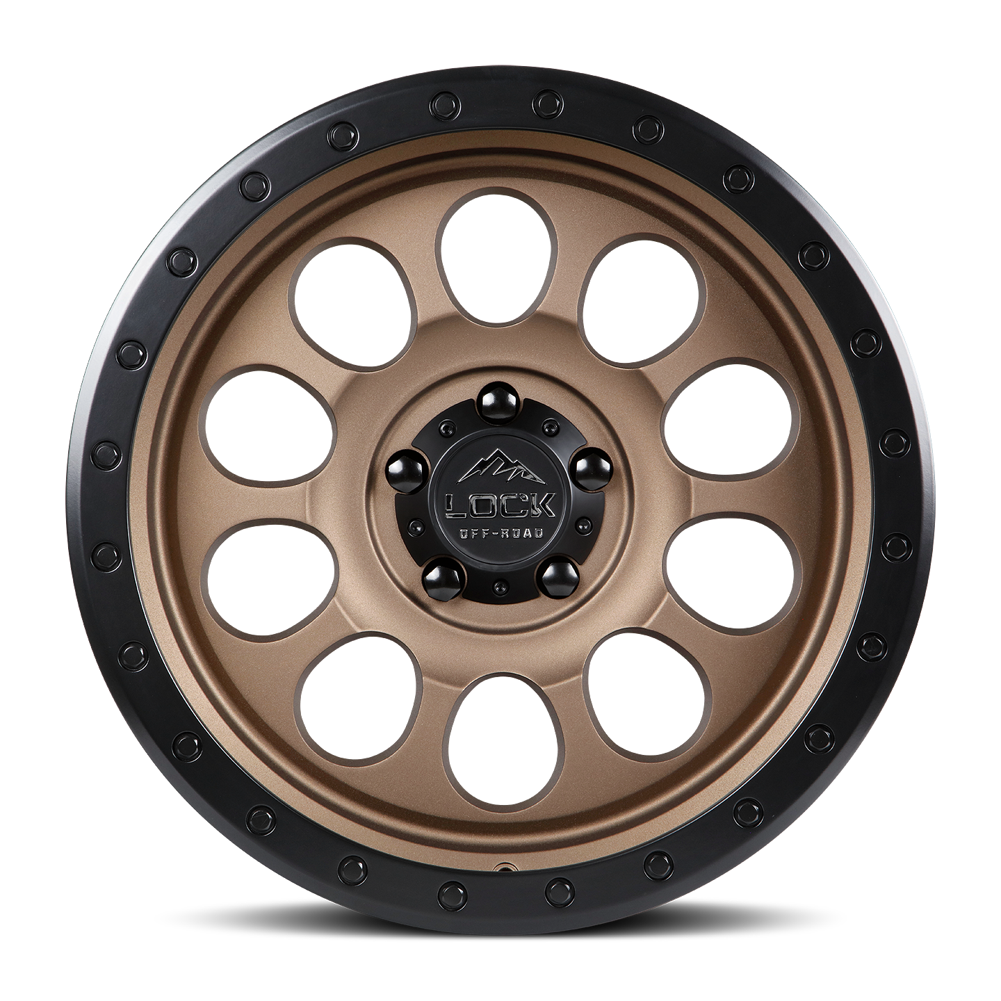 20x9 lock off-road 50cal matte desert bronze w matte black ring wheel 6x5.5 bolt pattern 0mm offset
