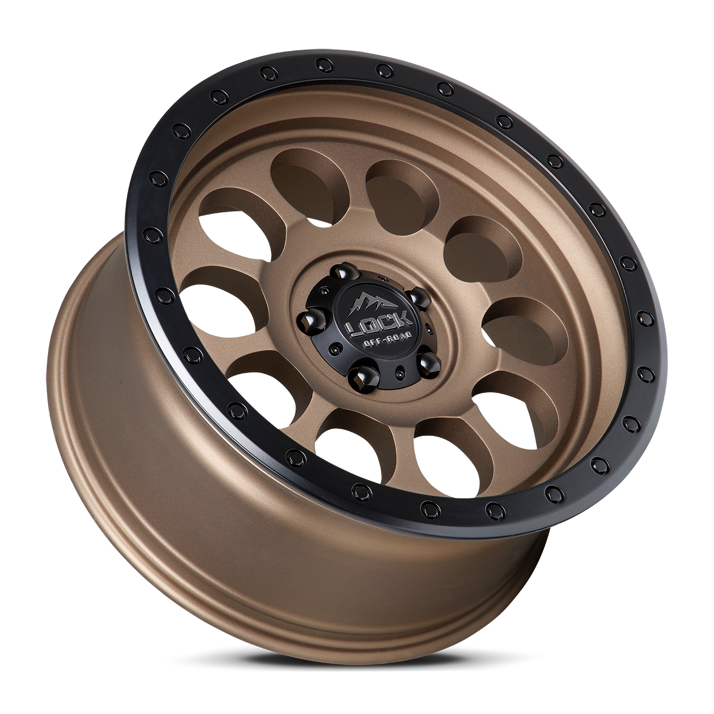 20x9 lock off-road 50cal matte desert bronze w matte black ring wheel 6x5.5 bolt pattern 0mm offset