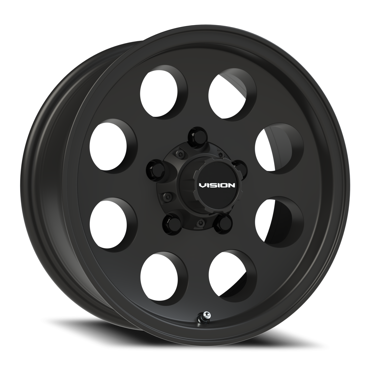 15x6 Vision 56V Midway Satin Black Wheel 5x4.5 Bolt Pattern 0mm Offset