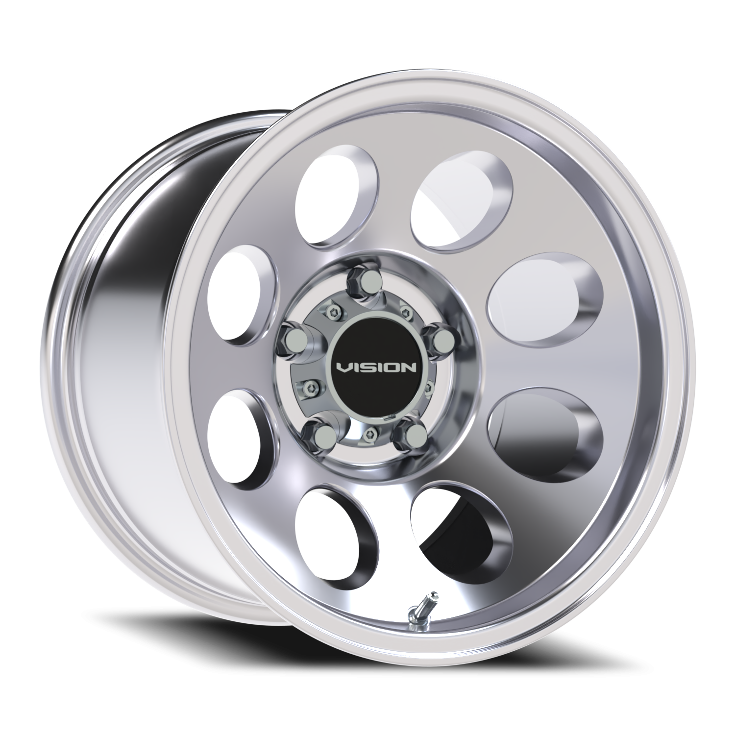 15x10 Vision 56 Midway Polished Wheel 5x4.5 Bolt Pattern -25mm Offset
