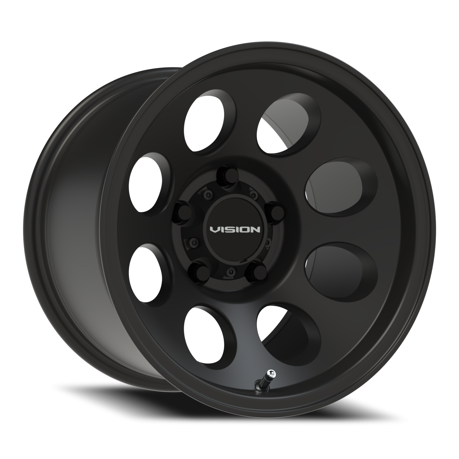 15x10 Vision 56 Midway Satin Black Wheel 5x4.5 Bolt Pattern -25mm Offset