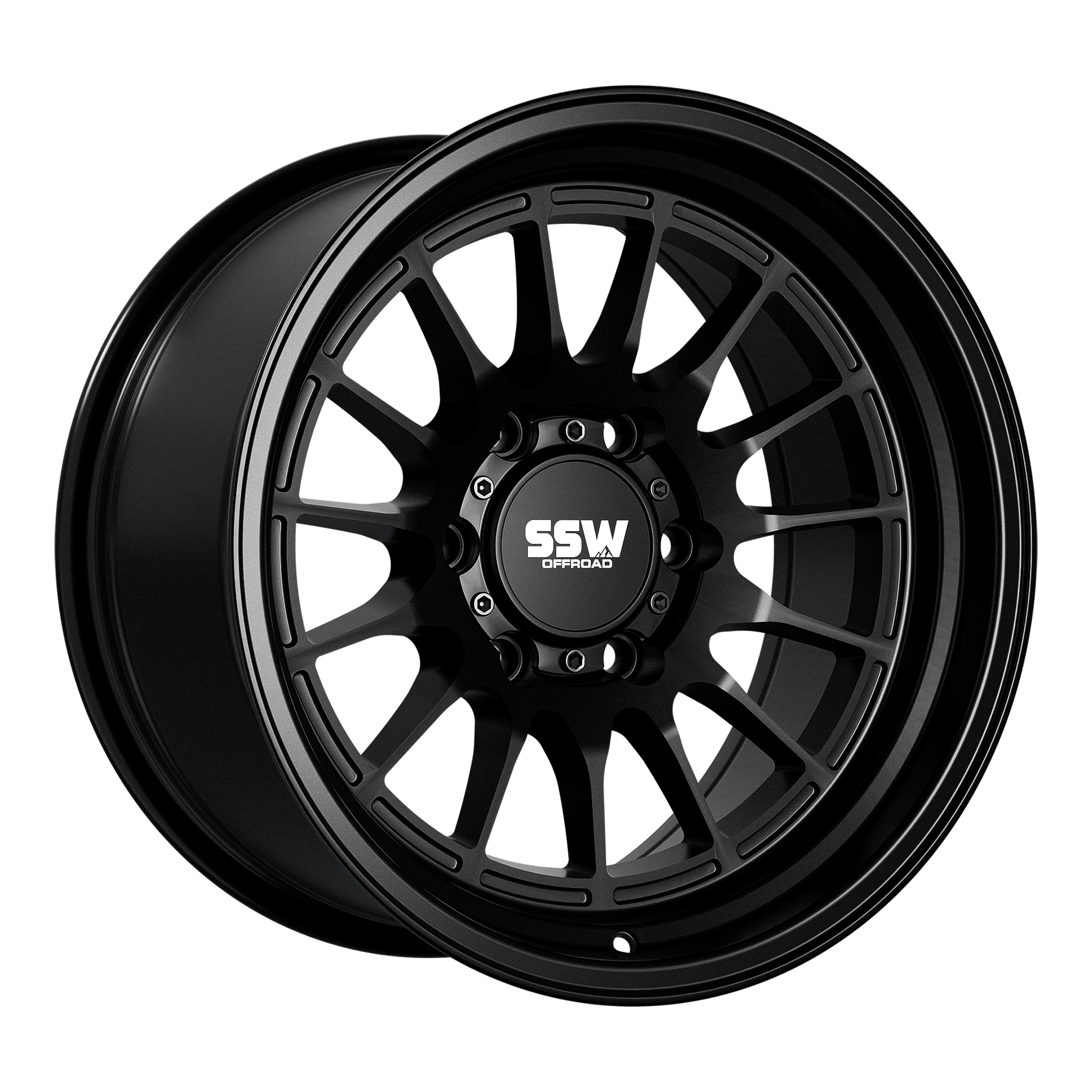 17x9 SSW Offroad Dakar Matte Black Wheel 6x5.5 Bolt Pattern 0 mm Offset