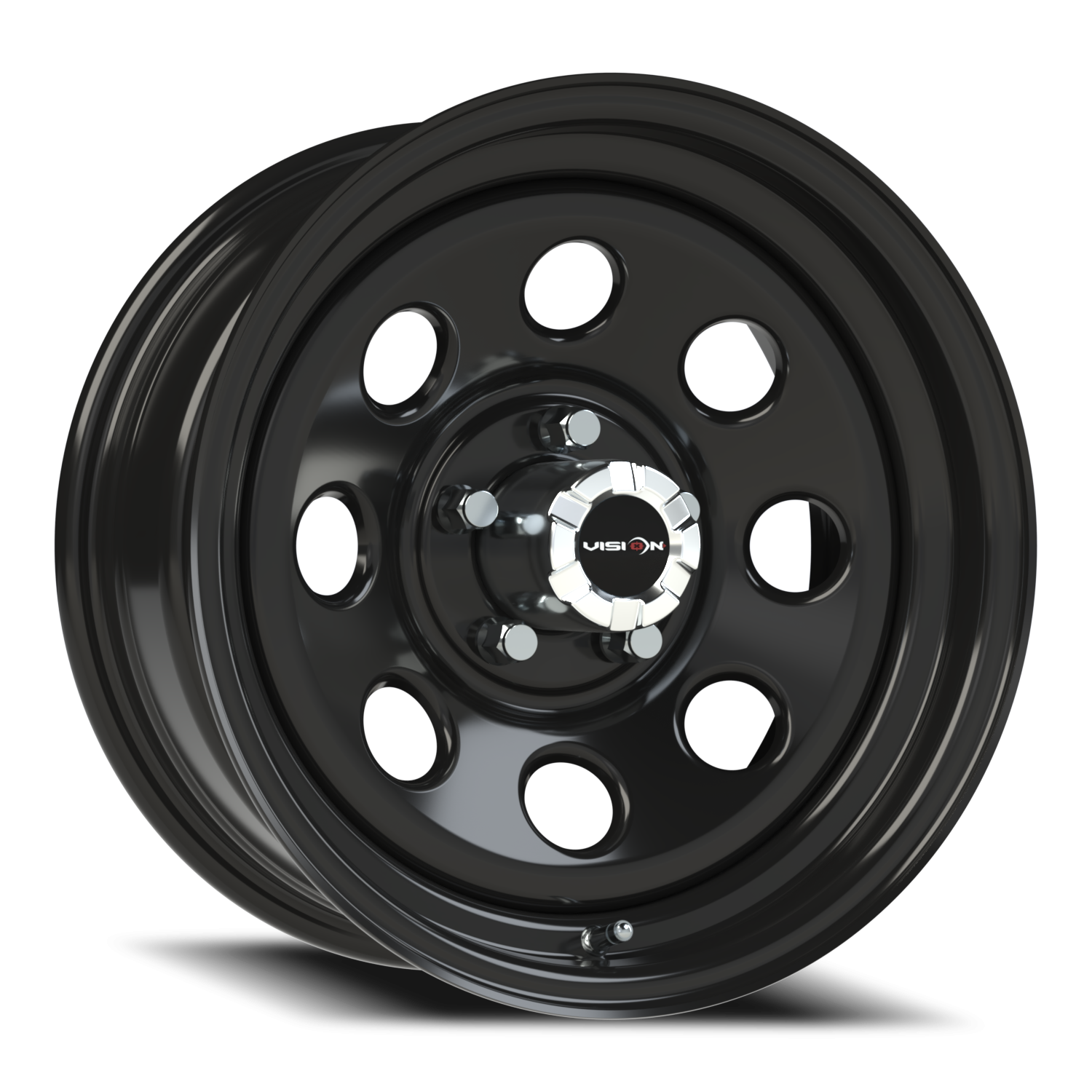 16x7 Vision 85H Soft 8 Gloss Black Wheel 5x4.5 Bolt Pattern 0mm Offset
