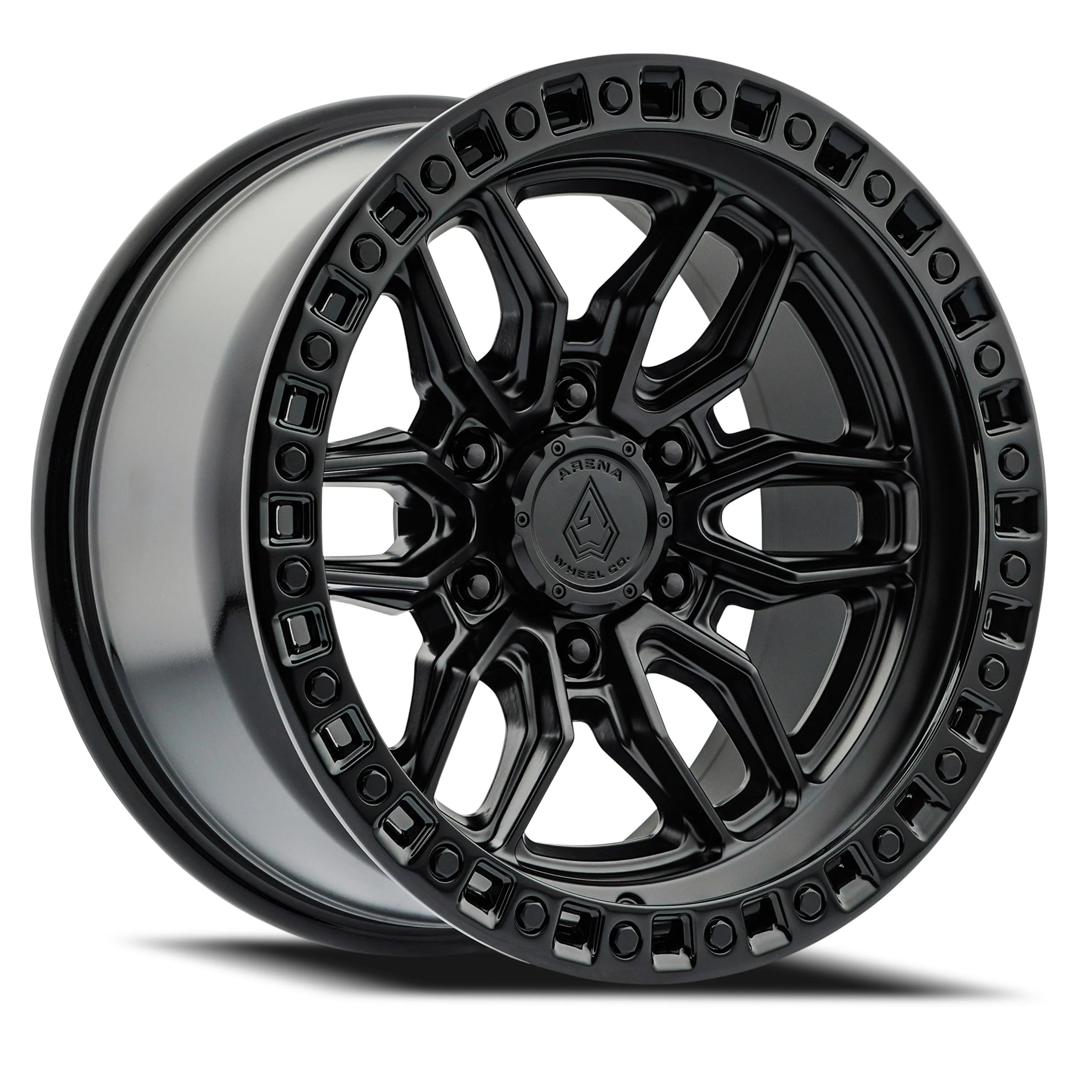 22x9.5 Arena A109 Hustle Satin Black Wheel 6x5.5 Bolt Pattern +20mm Offset