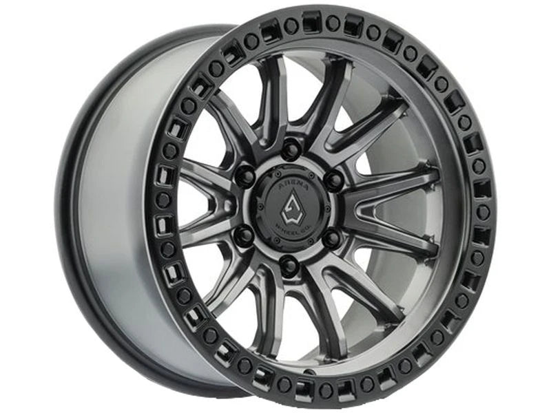 20x9 Arena A109 Hustle Gun Metal Blk Lip Wheel 6x5.5 Bolt Pattern 0mm Offset