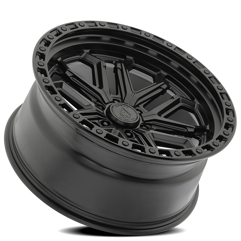 20x10 Arena A125 Jackal Satin Black Wheel 6x5.5 Bolt Pattern -18mm Offset
