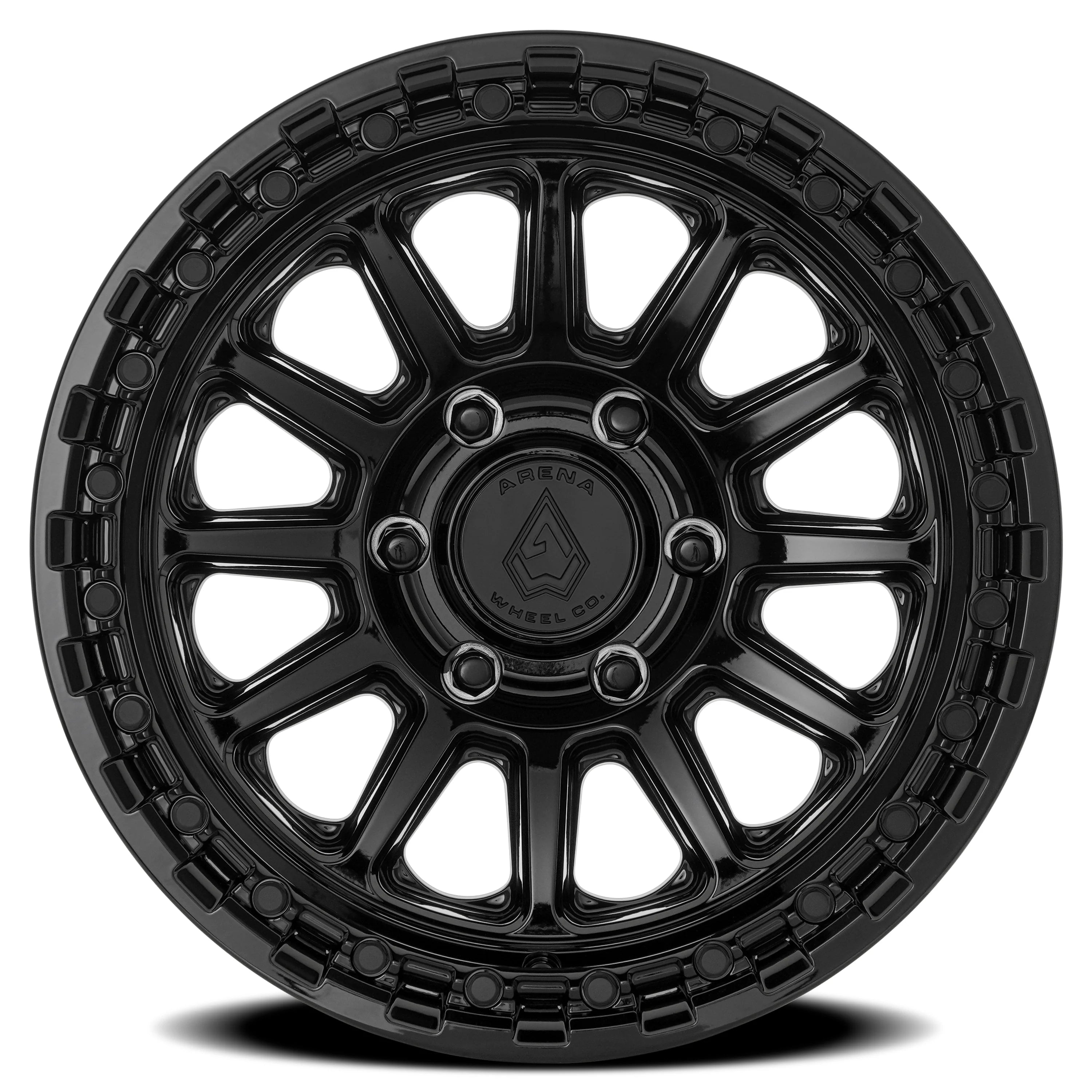 18x9 Arena A128 Enduro Glossy Black Wheel 6x5.5 Bolt Pattern 20mm Offset