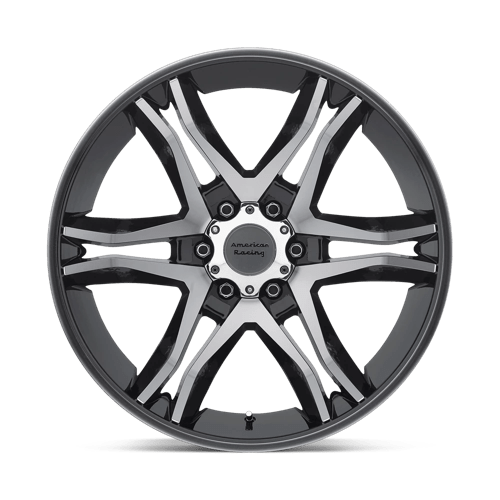 20x8 5 american racing ar893 mainline gloss black machined wheel 6x5.5 bolt pattern 35mm offset