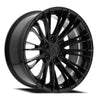 22x9.5 Arena A154 Aristo Glossy Black Wheel 6x5.5 Bolt Pattern 25mm Offset