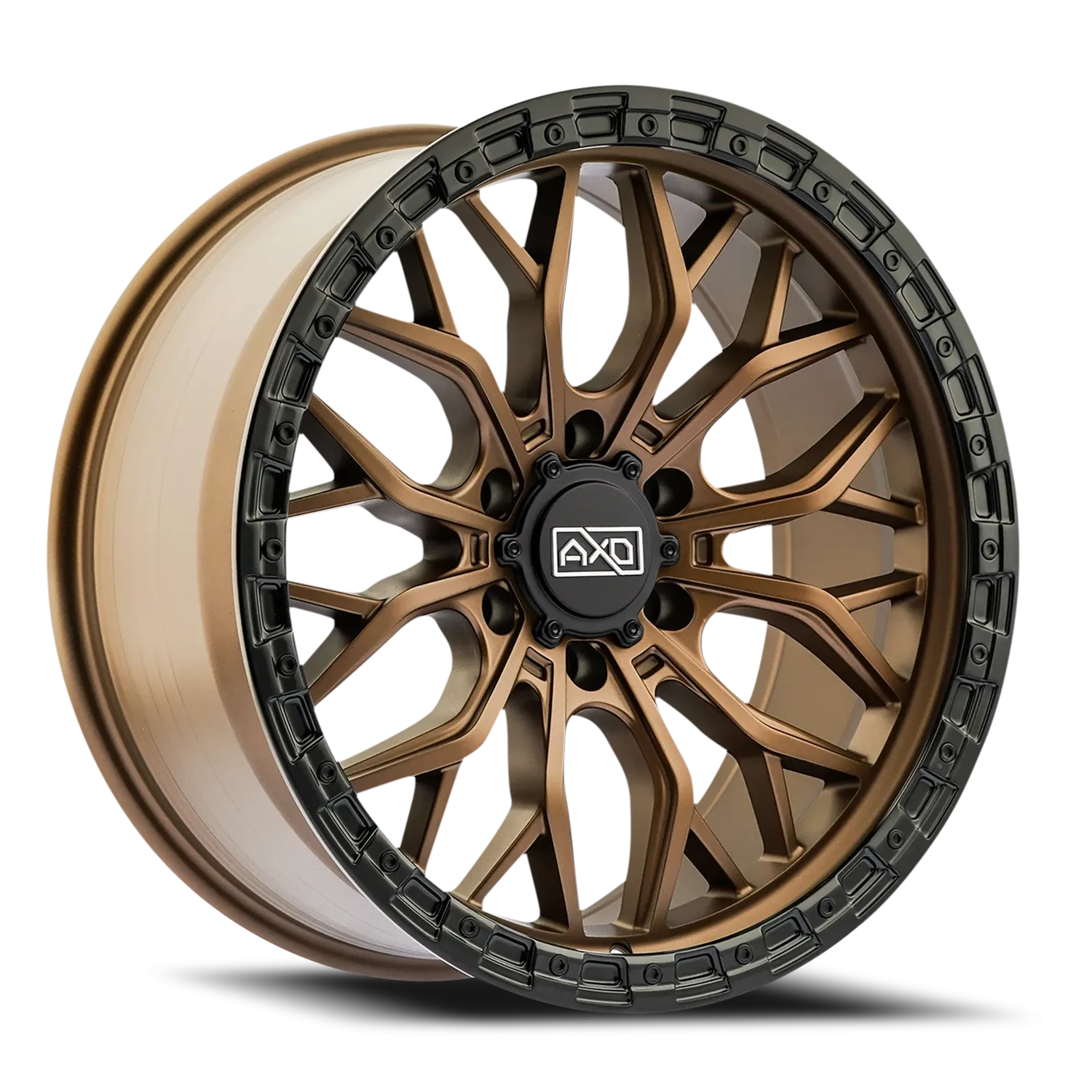 20x9 AXD Off-Road AS1 Satin Bronze W/Blk Lip Wheel 6x5.5 Bolt Pattern 0mm Offset