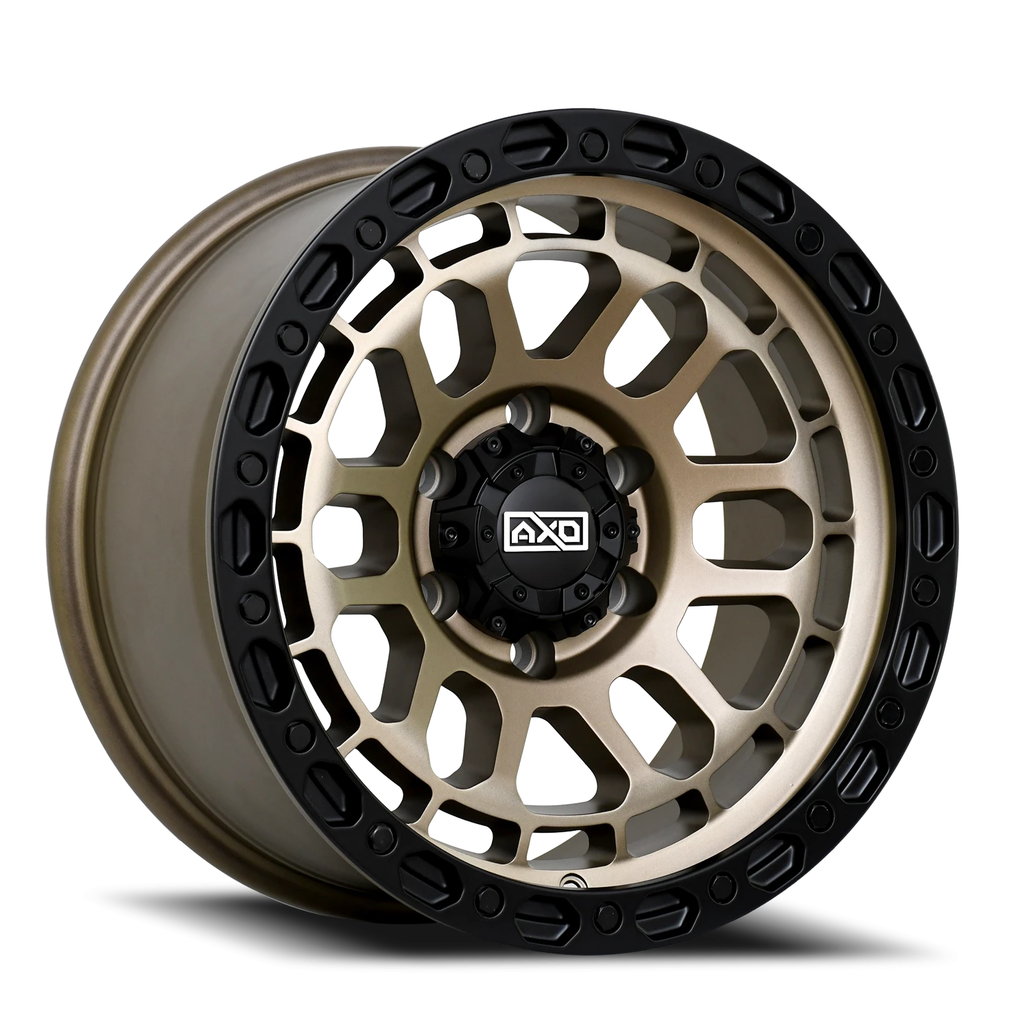 20x9 AXD Off-Road AS4 Satin Bronze W/Blk Lip Wheel 6x5.5 Bolt Pattern 0mm Offset