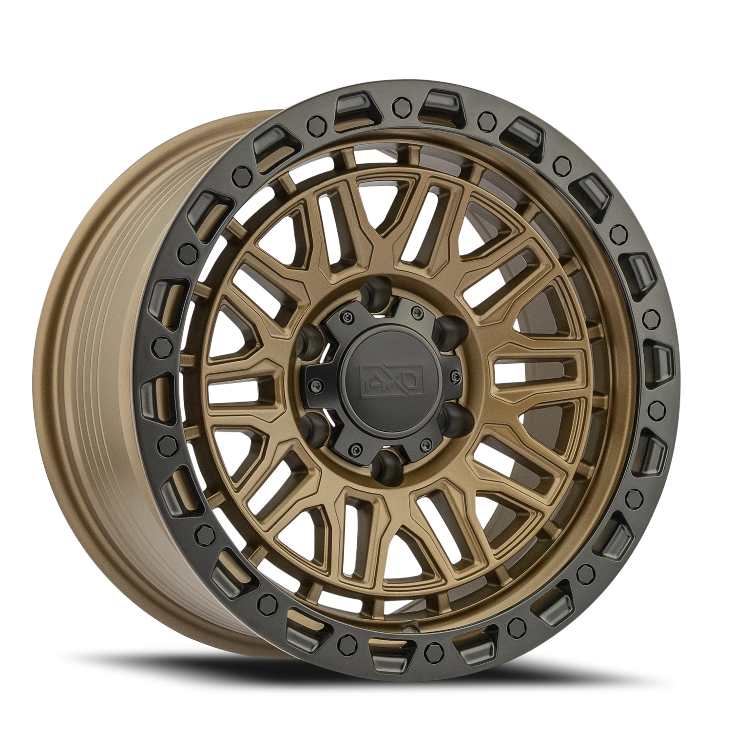 17x9 AXD Off-Road AS6 Satin Bronze W/Blk Lip Wheel 6x5.5 Bolt Pattern 0mm Offset